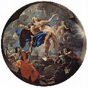 Nicolas Poussin Die Zeit und die Wahrheit, Allegorie, Tondo painting